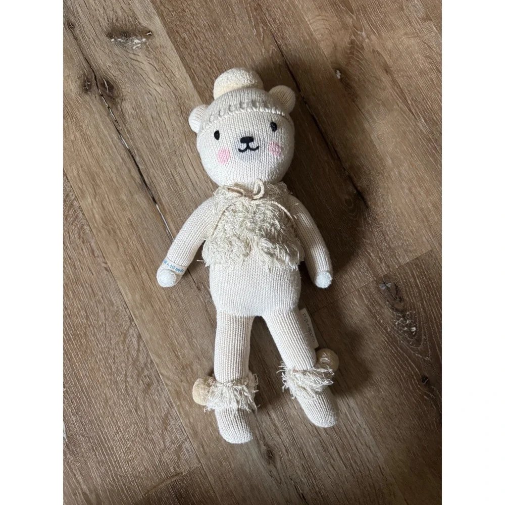 Cuddle + Kind Lola‎ the Llama Hand Knit Plush Doll Cream White Peru
